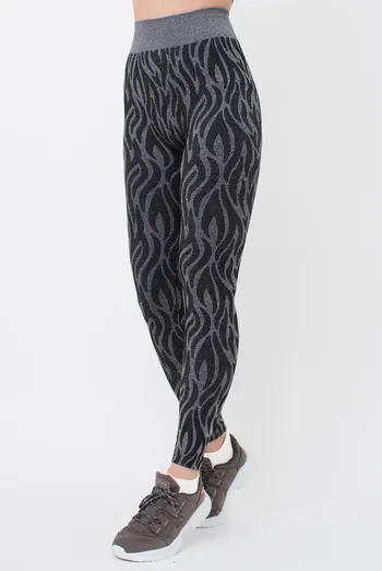 Леггинсы с анималистичным принтом LEGGINGS ANIMAL MELANGE 01 Giulia (nero), черный