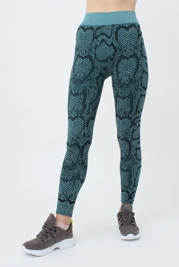 Леггинсы с анималистичным принтом LEGGINGS ANIMAL MELANGE 02 Giulia (harbor blue), голубой Леггинсы с анималистичным принтом LEGGINGS ANIMAL MELANGE 02 Giulia (harbor blue), голубой