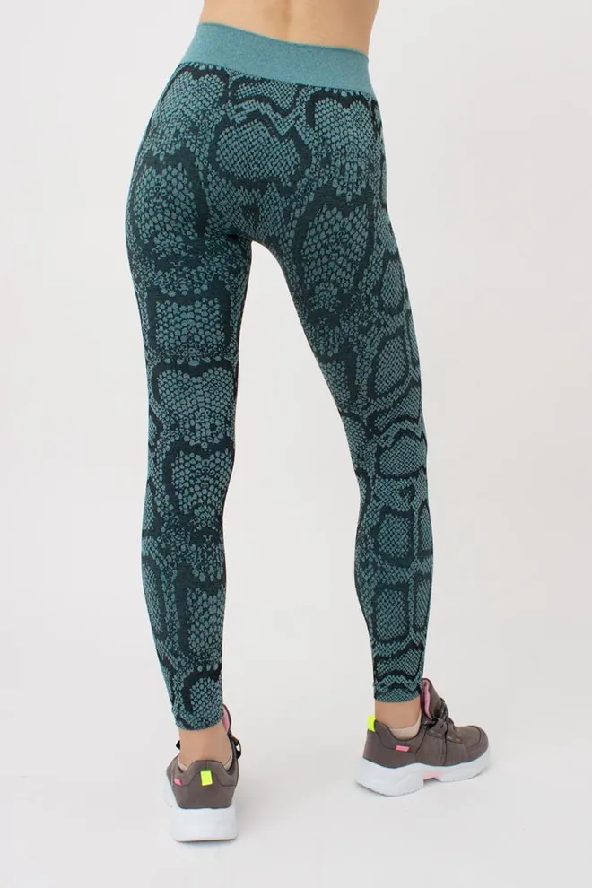 Леггинсы с анималистичным принтом LEGGINGS ANIMAL MELANGE 02 Giulia (harbor blue), голубой