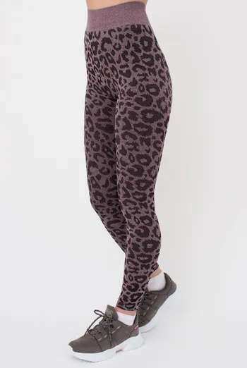 Леггинсы с анималистичным принтом LEGGINGS ANIMAL MELANGE 03 Giulia (marsala), бордовый