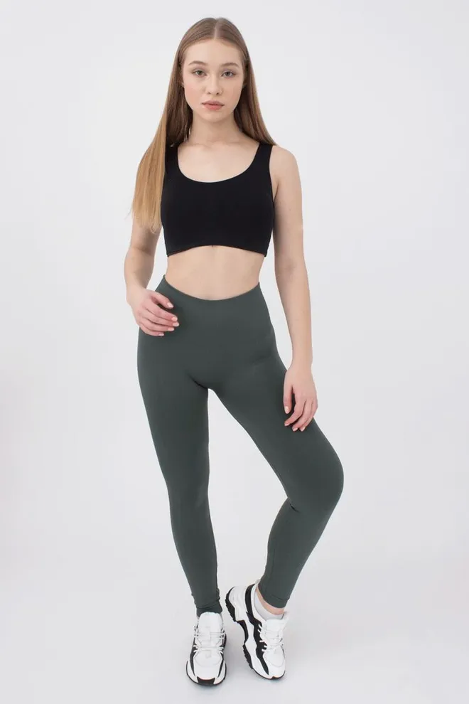 Спортивные бесшовные леггинсы LEGGINGS ENERGY Giulia (khaki), зеленый