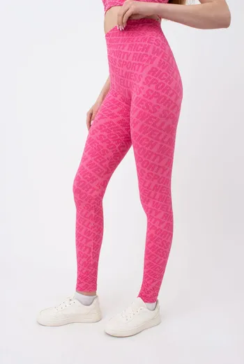 Леггинсы спортивные в рубчик LEGGINGS RIB WELLNESS Giulia (без упаковки) (bubblegum), розовый