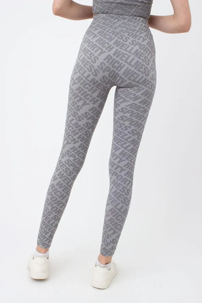 Леггинсы спортивные в рубчик LEGGINGS RIB WELLNESS Giulia (без упаковки) (ultimate grey), серый
