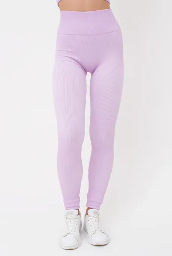 Леггинсы спортивные в рубчик с моделирующим швом LEGGINGS RIB Giulia (orchid bloom), фиолетовый Леггинсы спортивные в рубчик с моделирующим швом LEGGINGS RIB Giulia (orchid bloom), фиолетовый