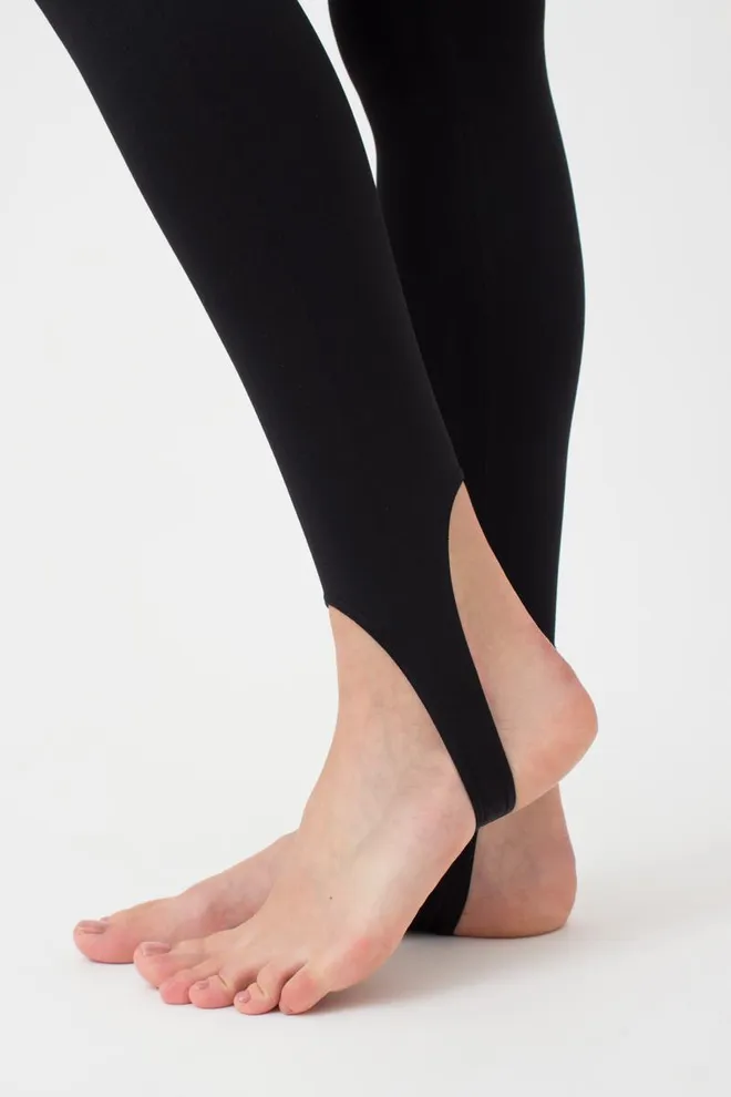 Леггинсы спортивные со штрипками LEGGINGS STRAPS Giulia (black), черный