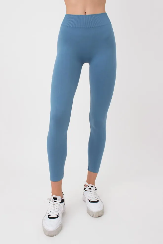 Безшовні легінси з мікрофібри LEGGINGS Giulia (spring lake), блакитний