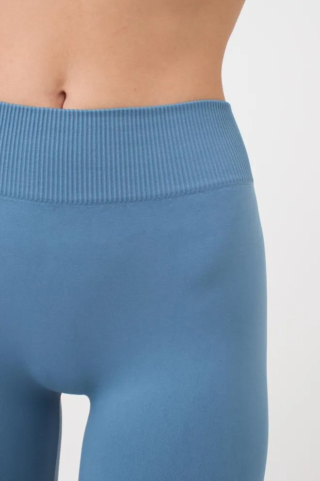 Безшовні легінси з мікрофібри LEGGINGS Giulia (spring lake), блакитний