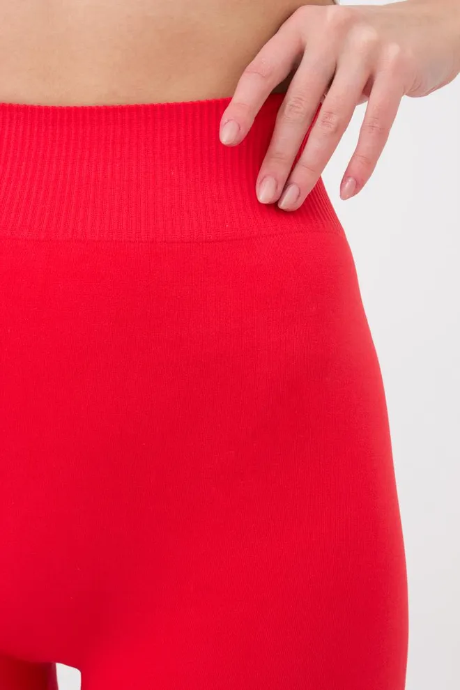 Безшовні легінси з мікрофібри LEGGINGS Giulia (poinciana), червоний