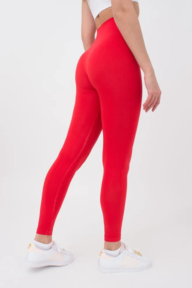 Безшовні легінси з мікрофібри LEGGINGS Giulia (poinciana), червоний