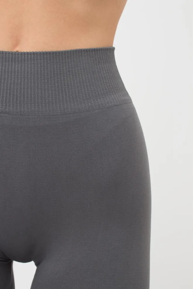 Безшовні легінси з мікрофібри LEGGINGS Giulia (poppy seed), сірий