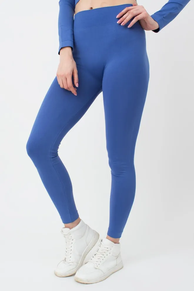 Безшовні легінси з мікрофібри LEGGINGS Giulia (skydiver), синій
