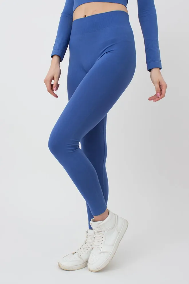 Безшовні легінси з мікрофібри LEGGINGS Giulia (skydiver), синій