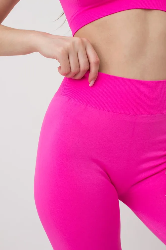Безшовні легінси з мікрофібри LEGGINGS Giulia (pink neon), рожевий