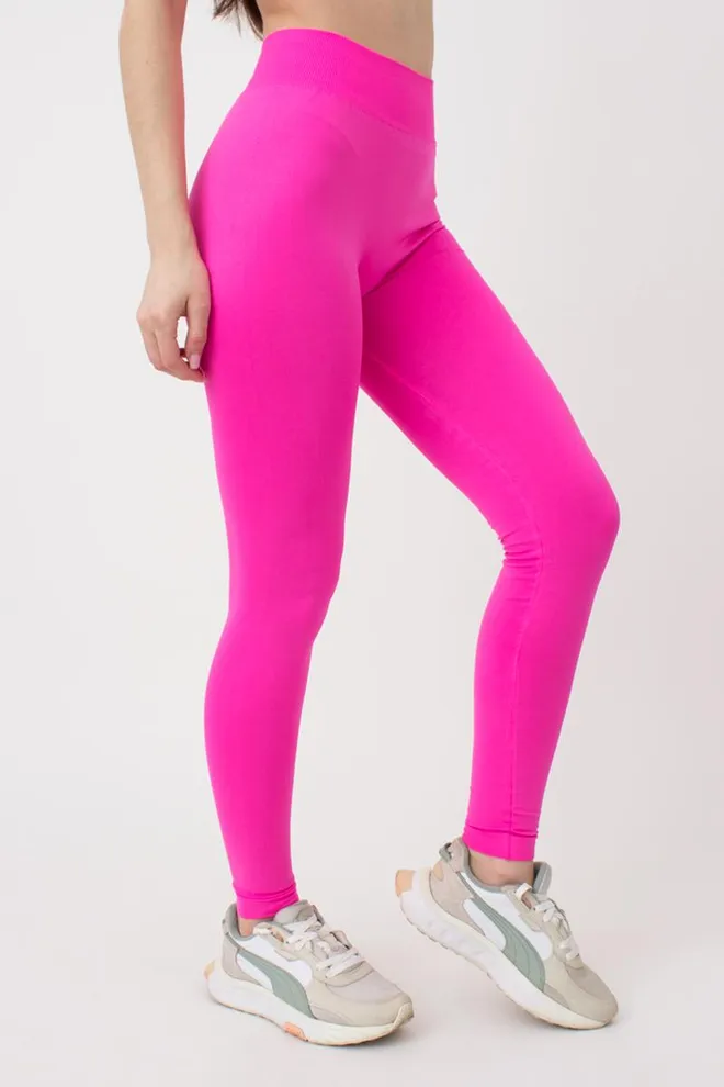 Безшовні легінси з мікрофібри LEGGINGS Giulia (pink neon), рожевий