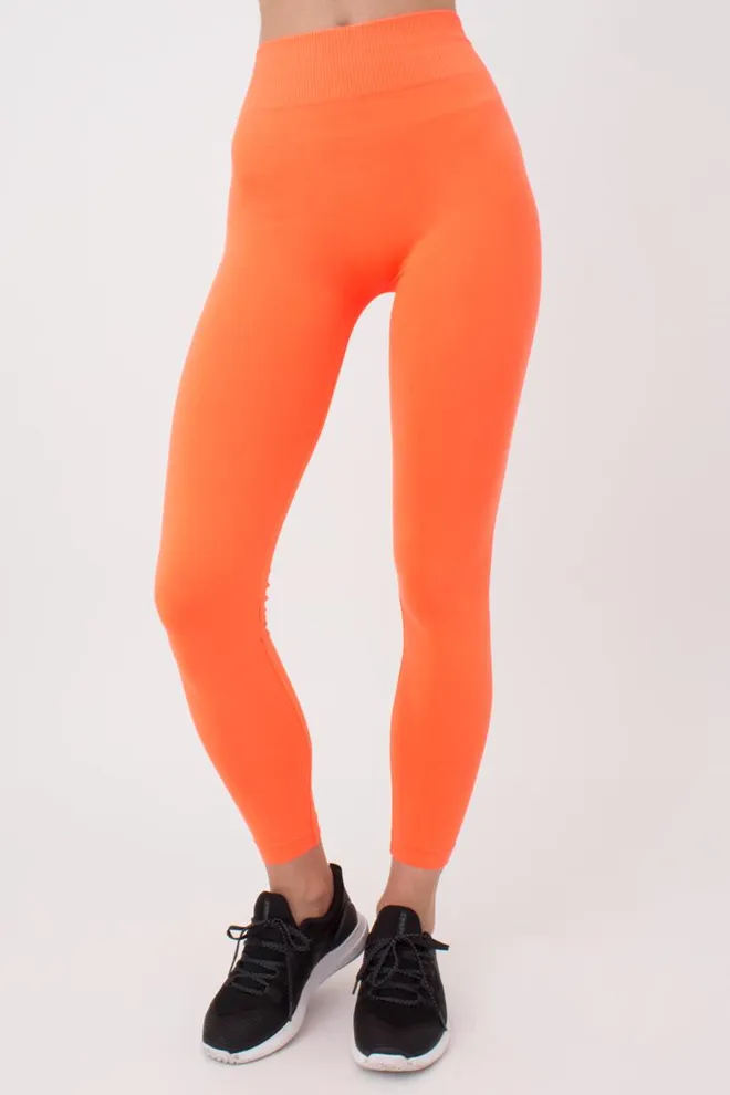 Безшовні легінси з мікрофібри LEGGINGS Giulia (orange neon), помаранчевий