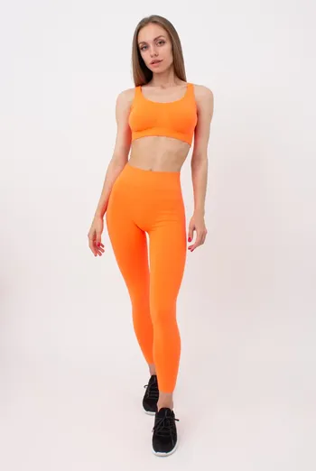 Безшовні спортивні легінси з мікрофібри LEGGINGS 02 Giulia (orange neon), помаранчевий
