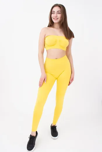 Безшовні спортивні легінси з мікрофібри LEGGINGS 02 Giulia (illuminating), жовтий Безшовні спортивні легінси з мікрофібри LEGGINGS 02 Giulia (illuminating), жовтий
