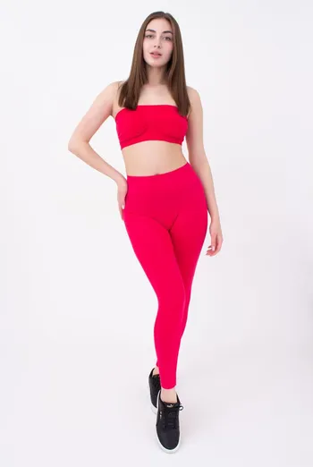 Безшовні спортивні легінси з мікрофібри LEGGINGS 02 Giulia (raspberry sorbet), рожевий