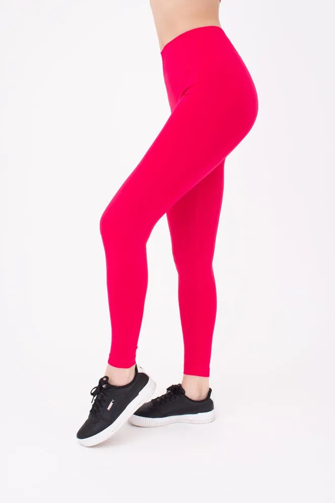 Безшовні спортивні легінси з мікрофібри LEGGINGS 02 Giulia (raspberry sorbet), рожевий