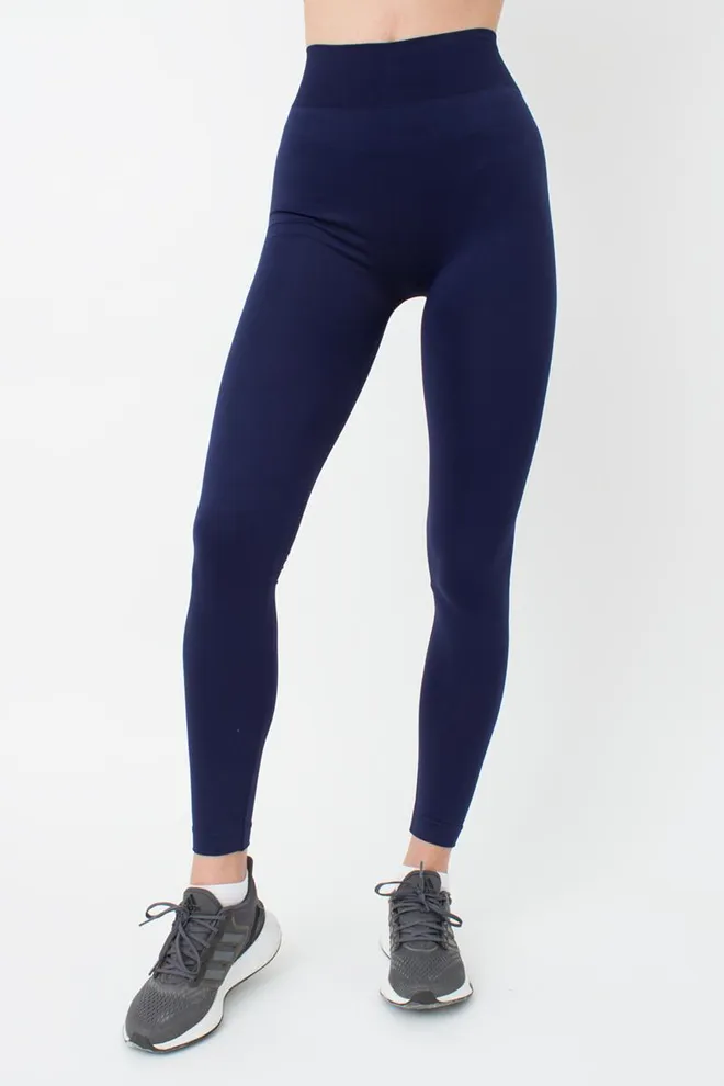 Безшовні спортивні легінси з мікрофібри LEGGINGS 02 Giulia (rhodonite), синій