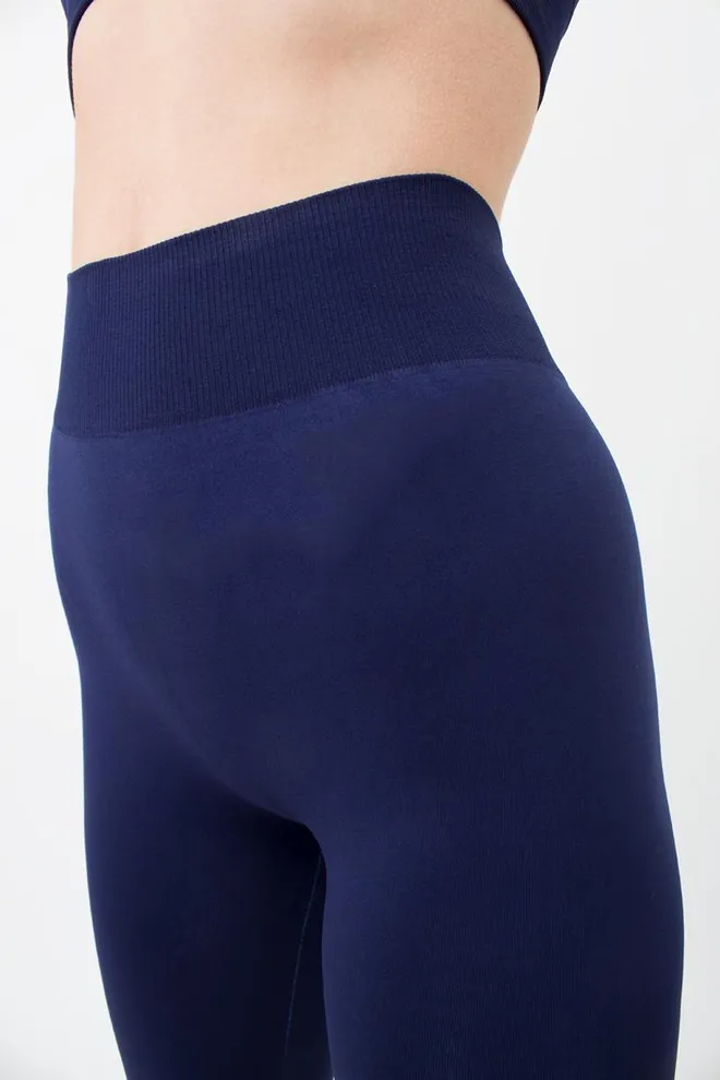 Безшовні спортивні легінси з мікрофібри LEGGINGS 02 Giulia (rhodonite), синій