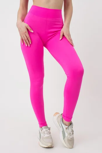Безшовні спортивні легінси з мікрофібри LEGGINGS 02 Giulia (pink neon), рожевий