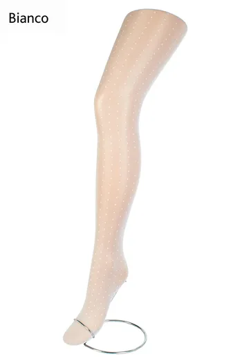LINA 20 model 5 Детские колготки в мелкий горошек TM GIULIA  (bianco)