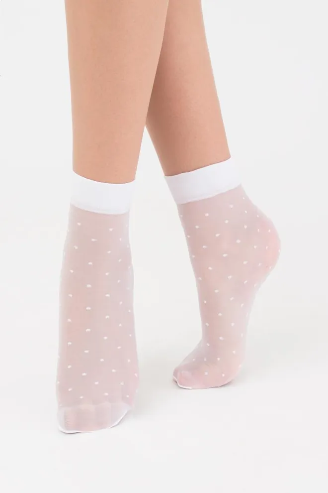 Носки детские капроновые с рисунком LNN-04 calzino (Планшет) Giulia (bianco)