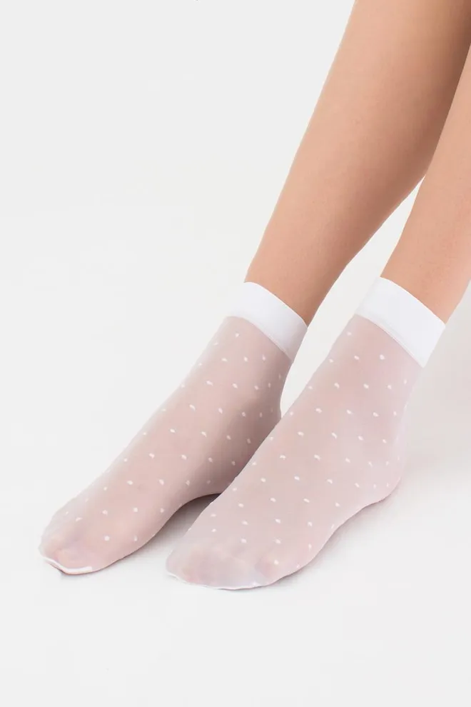 Носки детские капроновые с рисунком LNN-04 calzino (Планшет) Giulia (bianco)