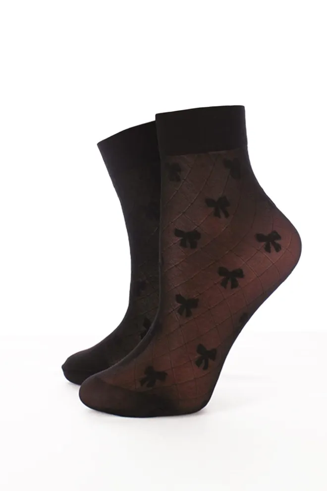 LNN-08 Детские ажурные носки с рисунком TM GIULIA  (nero)