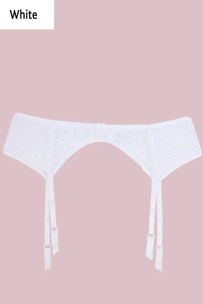 LORI 5001/01 кружевной пояс для чулок ТМ GIULIA  (white)