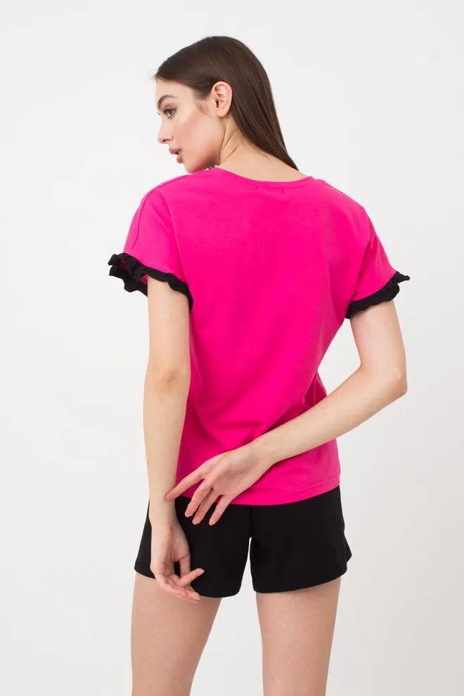 Женская хлопковая пижама Love Yourself 6120/010 Giulia (pink/black)