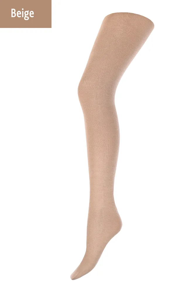 Теплые хлопковые колготки Lucky cotton 200 den Giulia (beige)