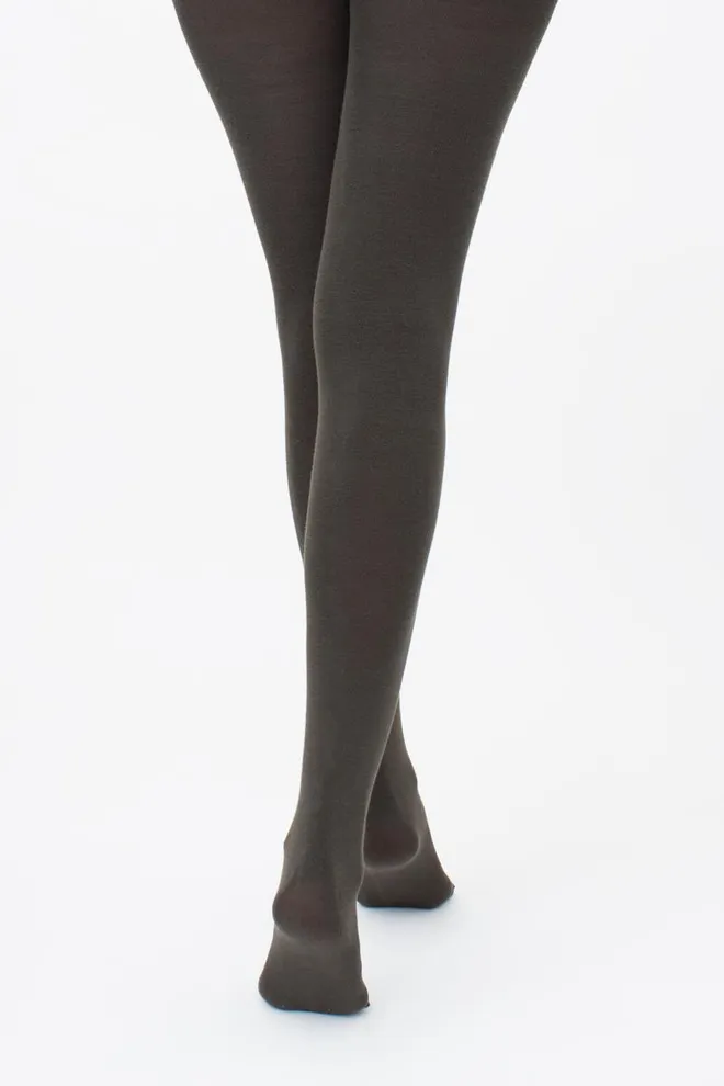 Теплые хлопковые колготки Lucky cotton 200 den Giulia (jungle), черный