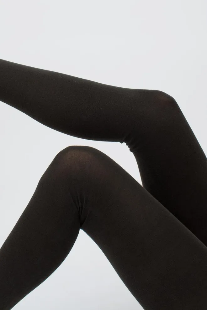 Теплые хлопковые колготки Lucky cotton 200 den Giulia (jungle), черный