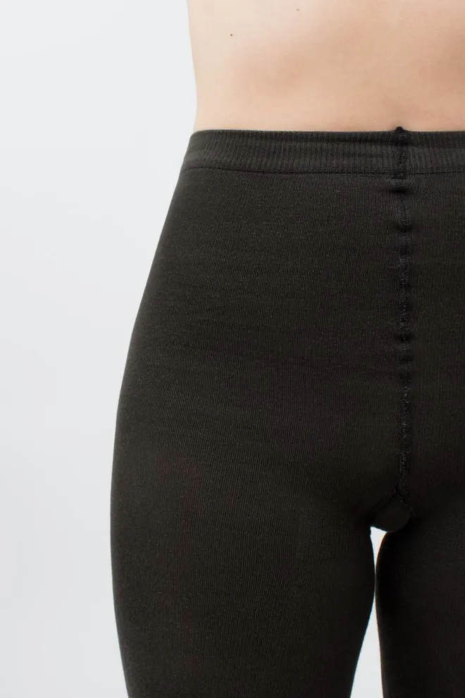 Теплые хлопковые колготки Lucky cotton 200 den Giulia (jungle), черный