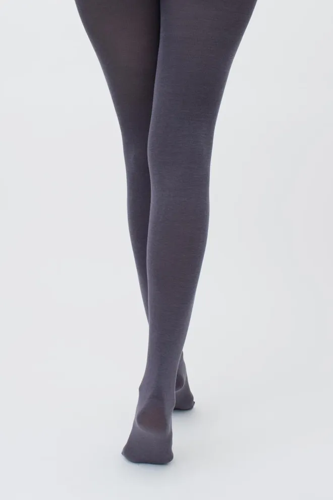 Теплые хлопковые колготки Lucky cotton 200 den Giulia (fumo), серый