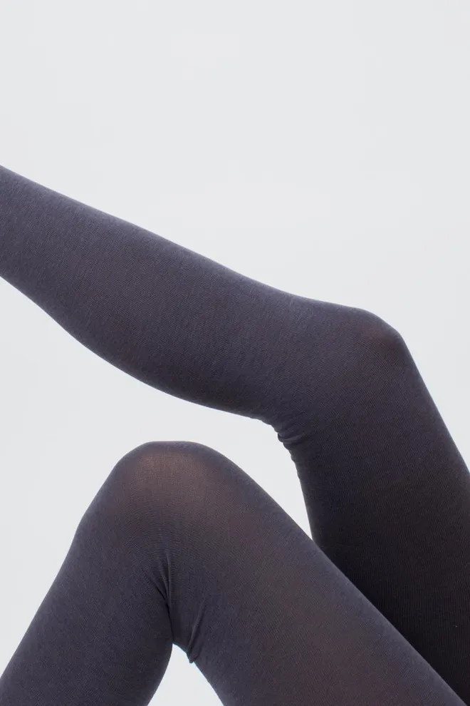 Теплые хлопковые колготки Lucky cotton 200 den Giulia (fumo), серый