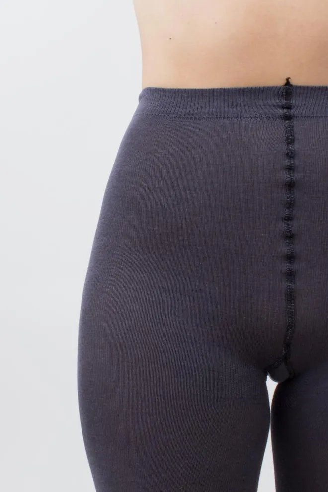 Теплые хлопковые колготки Lucky cotton 200 den Giulia (fumo), серый