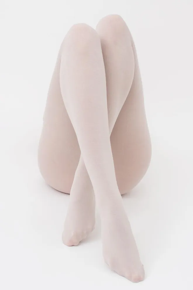 Теплые хлопковые колготки Lucky cotton 200 den Giulia (moonlight), бежевый