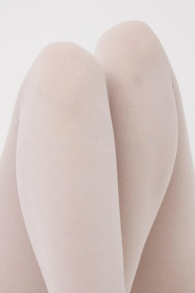 Теплые хлопковые колготки Lucky cotton 200 den Giulia (moonlight), бежевый