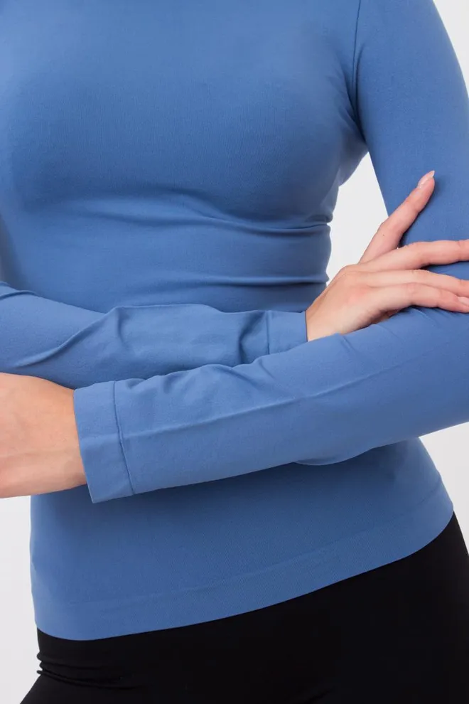 Бесшовная водолазка LUPETTO MANICA LUNGA Giulia (riverside), голубой