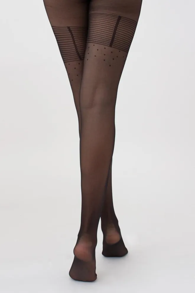 Колготки с имитацией чулок Luxio 20 den model 1 Giulia (nero)