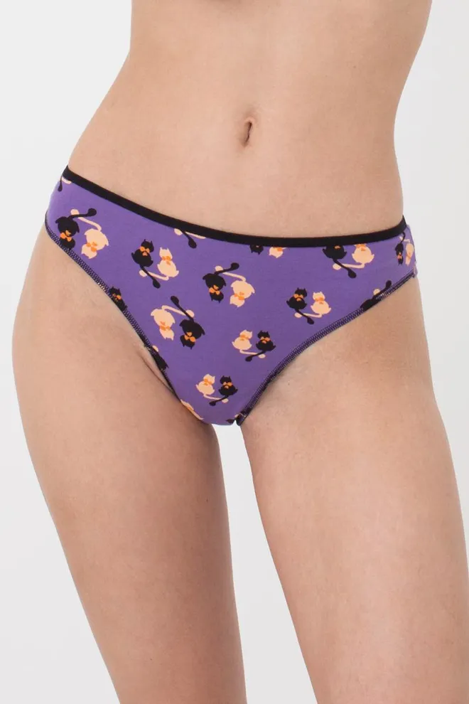 Женские трусы бразильяна с принтом Leila print 2224/60 Giulia (cats)