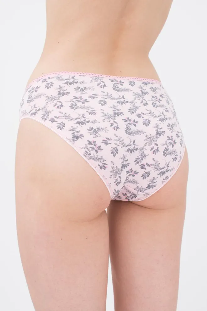 Женские трусы слипы Lily 2302/60 Giulia (pink/grey flowers)