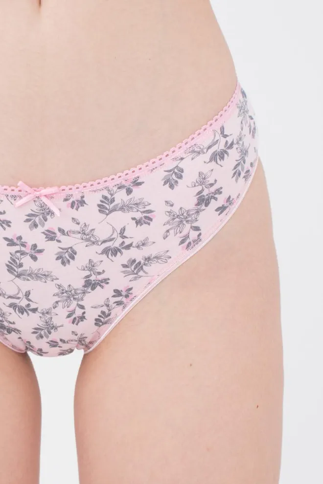 Женские трусы слипы Lily 2302/60 Giulia (pink/grey flowers)