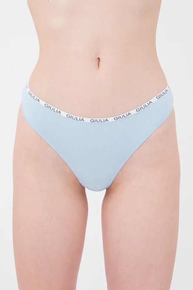 Женские трусы стринги Logo 2102/60 Giulia (sky blue)