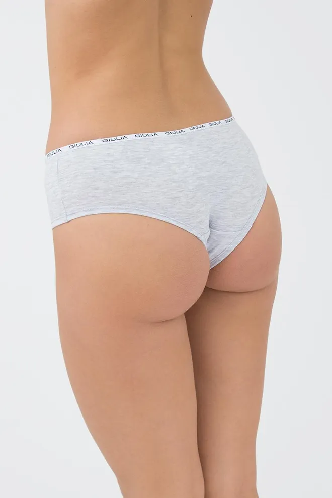 Женские трусы хипстеры Logo 2602/60 Giulia (grey melange)