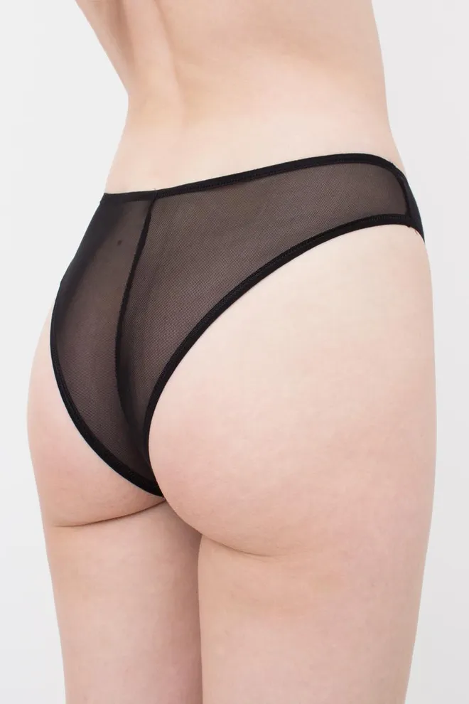 Трусики бразилиана с сетчатой вставкой LOISE 2227/62 Giulia (black), черный