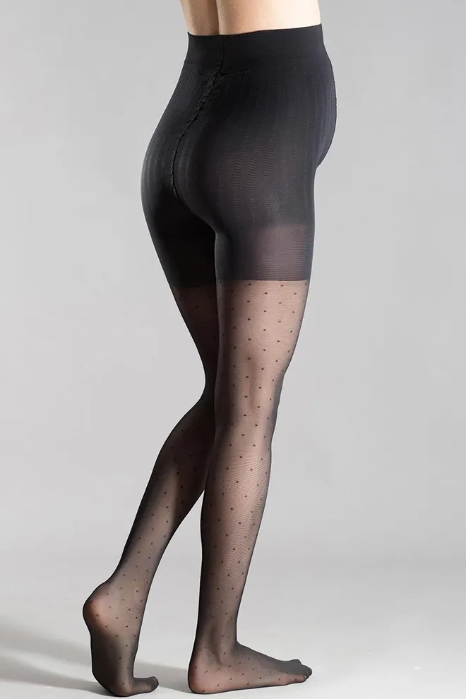 Фантазийные колготки в горох для беременных Mama amalia 40 model 1 Giulia (nero)